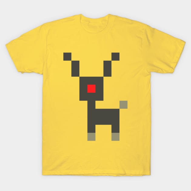 Pixel Rudolph The Red-Nosed Reindeer T-Shirt by Bumblebeast